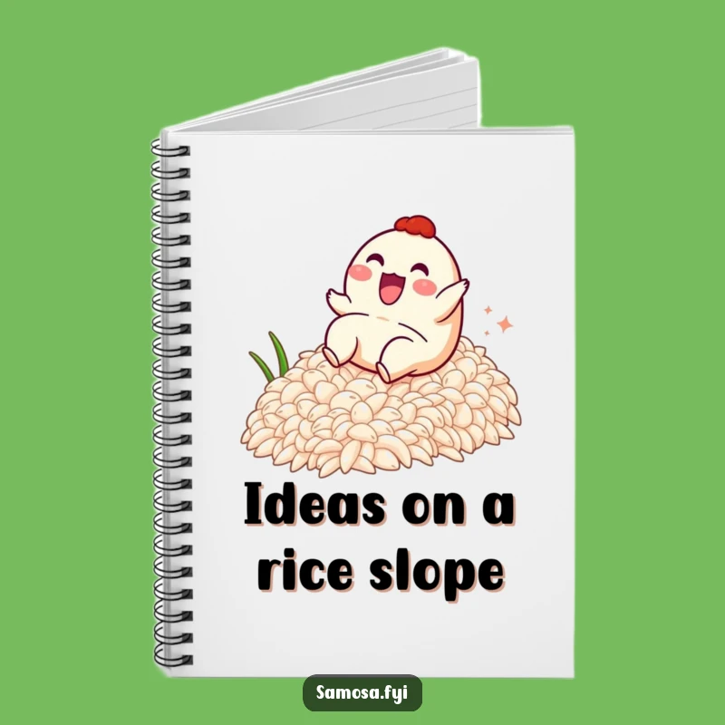 Funny Samosa Rice Slide Notebook - Jot Down Laughs & Ideas