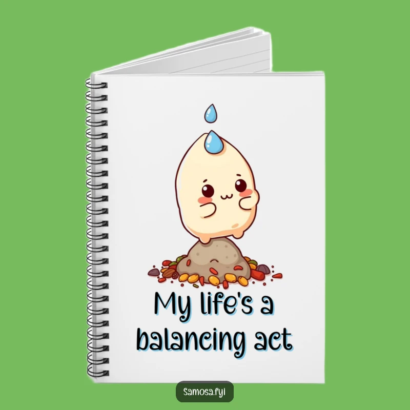 Funny Samosa Balance Journal - Spiced Character Notebook Gift