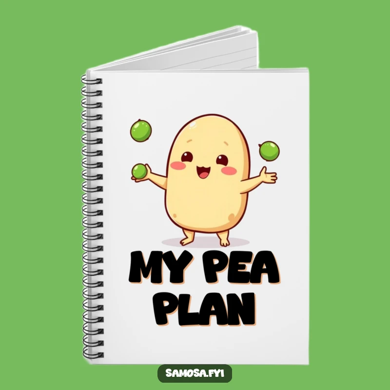 Funny Samosa Juggling Notebook - Pea Toss Journal Funny Gift