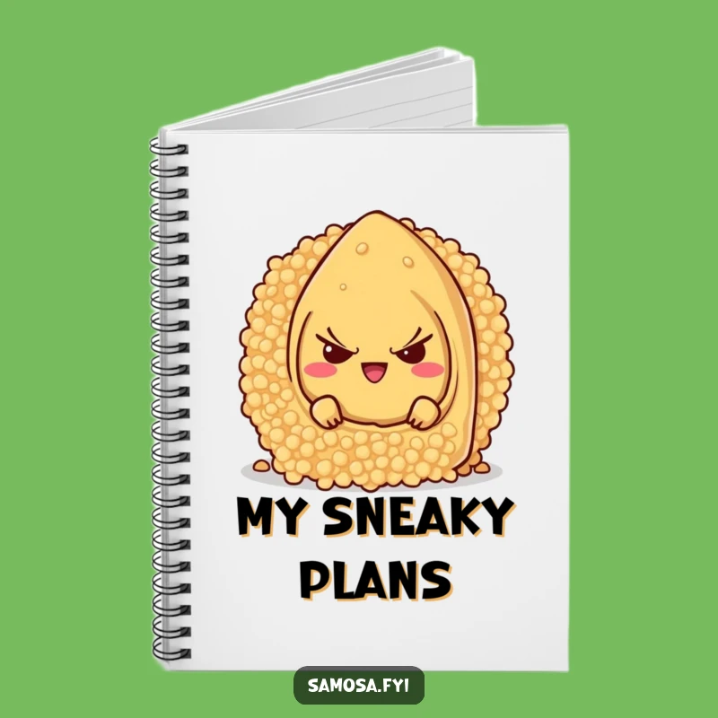 Funny Samosa Hide Journal - Mischievous Couscous Character Notebook