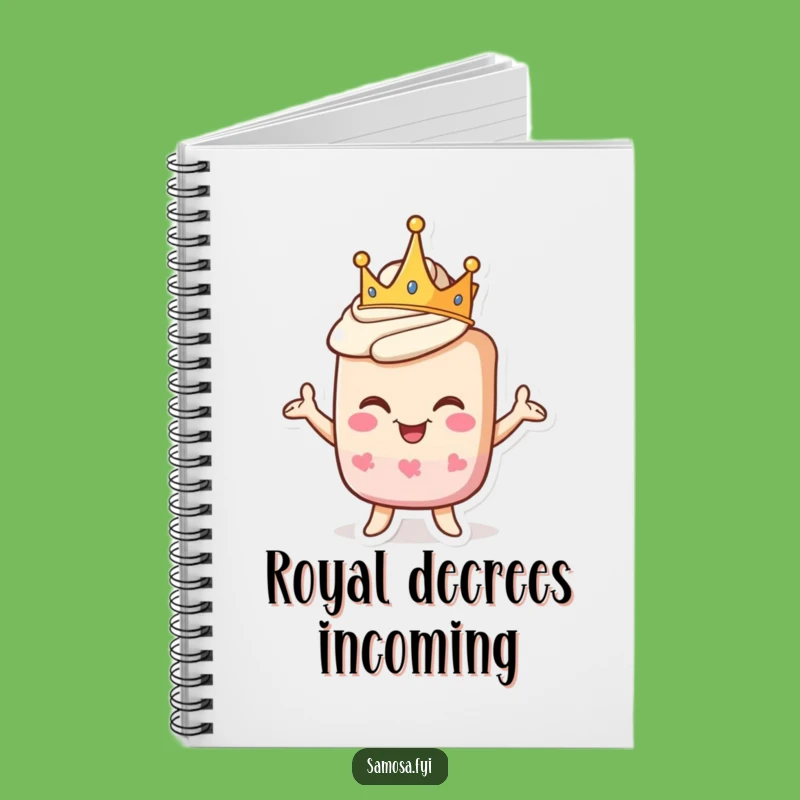Funny Pastry Crown Notebook - Regal Goofy Journal Funny Gift