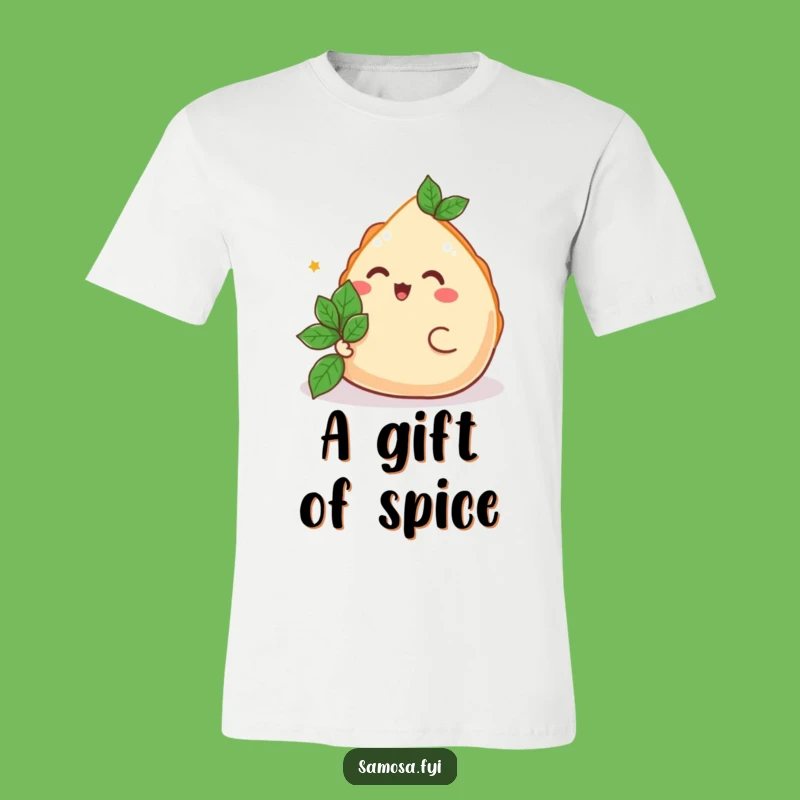 Funny Samosa T-Shirt - Joyful Mint Leaf Offering Design Gift
