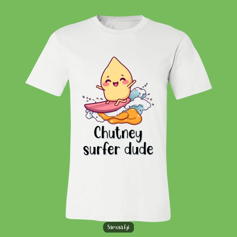 Funny Samosa Surfer T-Shirt: Hilarious Foodie Apparel and a Perfect Funny Gift!