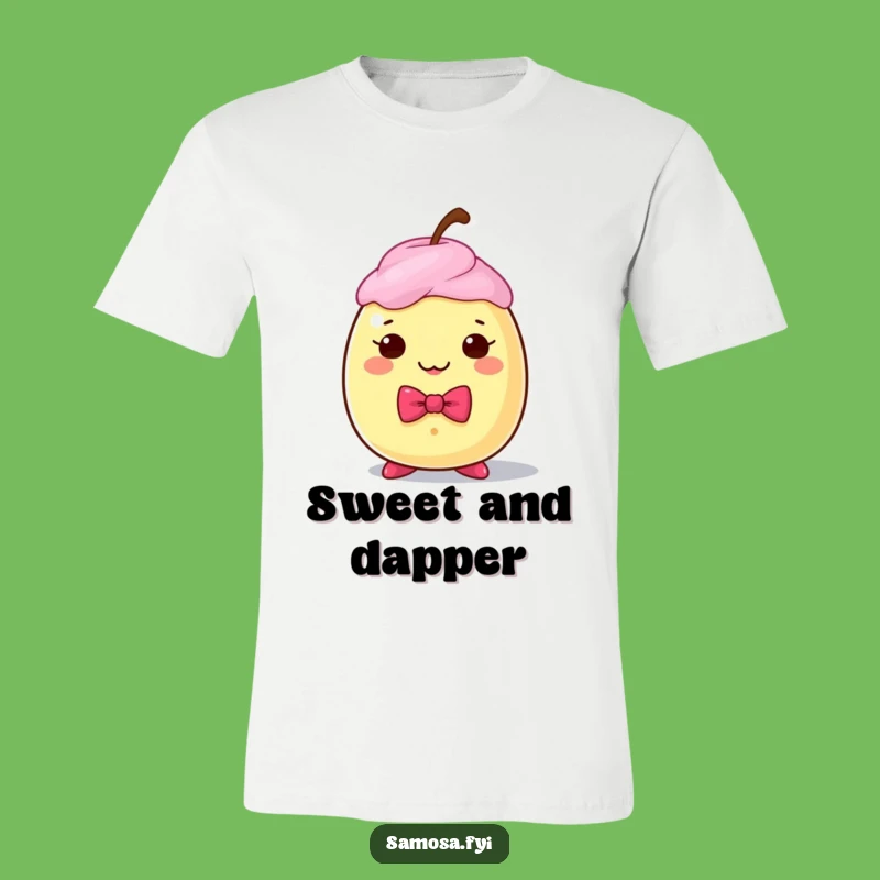 Funny Dapper Gulab Jamun Bow Tie T-Shirt - Hilarious Indian Dessert Apparel