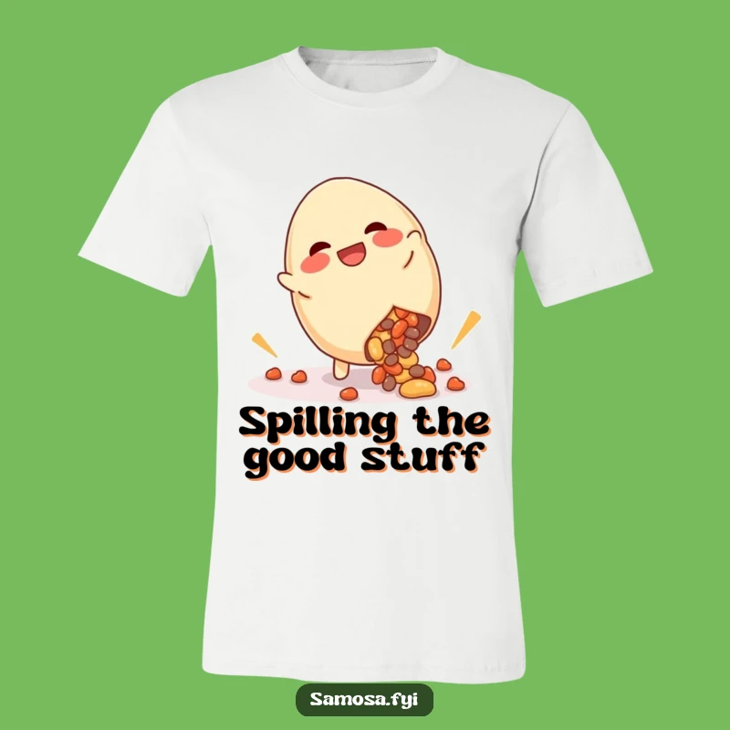 Funny Giggling Samosa Cartwheel Tee: Wearable Chaos, Ideal Fun Gift for Foodies