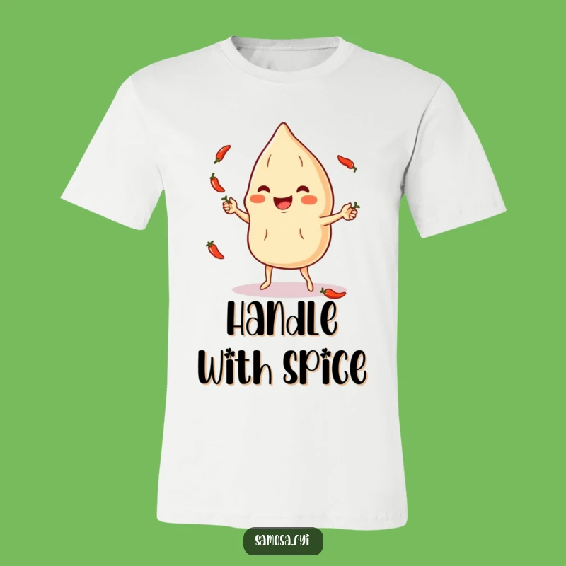 Funny Samosa Chili Pepper Juggling T-Shirt - A Hilarious Snack Lover Tee