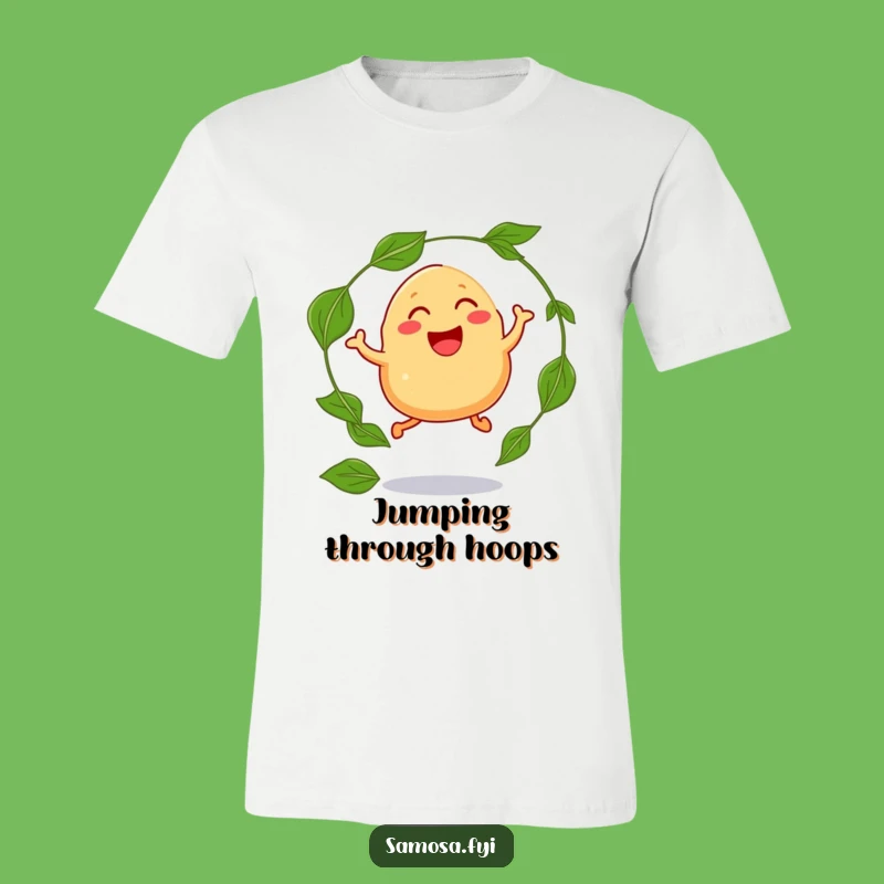 Funny Samosa Jumping T-Shirt: Curry Hoop Hero Tee, Perfect Funny Gift