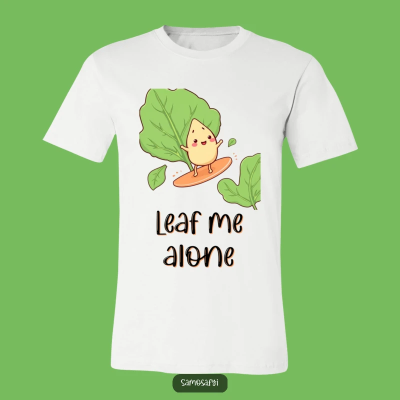 Funny Samosa Surfing T-Shirt: Leaf Rider Tee, Perfect Funny Gift