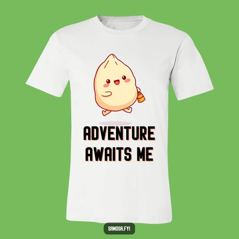 Funny Samosa T-Shirt: Joyful Skipping Snack Bag Tee, Ideal Humorous Gift
