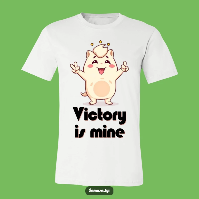Funny Triumphant Samosa T-Shirt: Wear Your Victory Pose with Pride