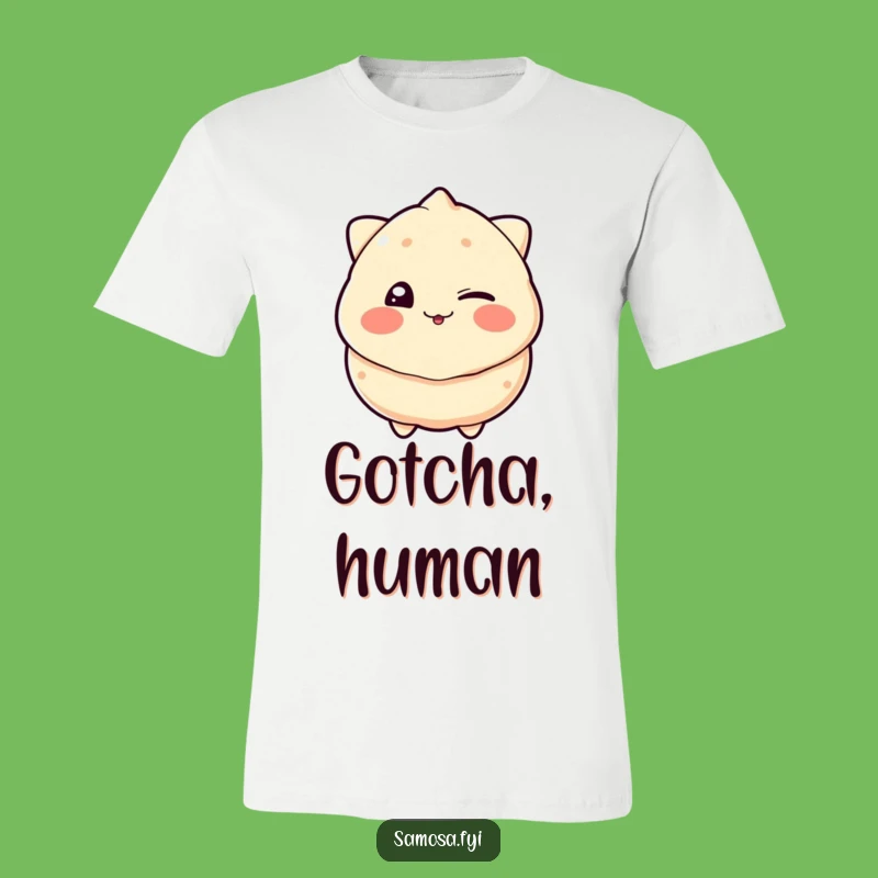 Funny Samosa T-Shirt: Comical Wink Tee, Ideal Humorous Gift for Smirks