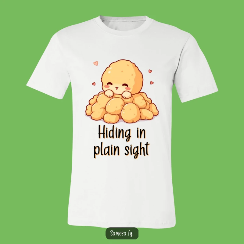 Funny Pakora Peeking T-Shirt: Shy Snack Reveal, Perfect Funny Gift