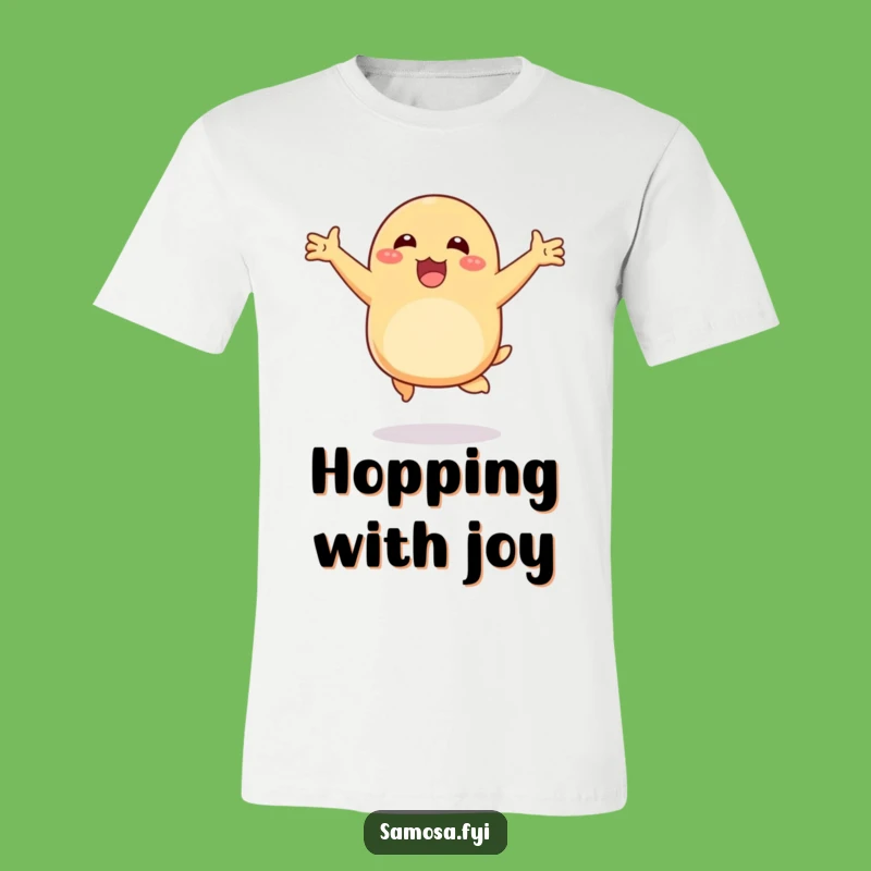 Funny Happy Samosa Hop T-Shirt: Wearable Joy, Ideal Fun Gift for Samosa Lovers