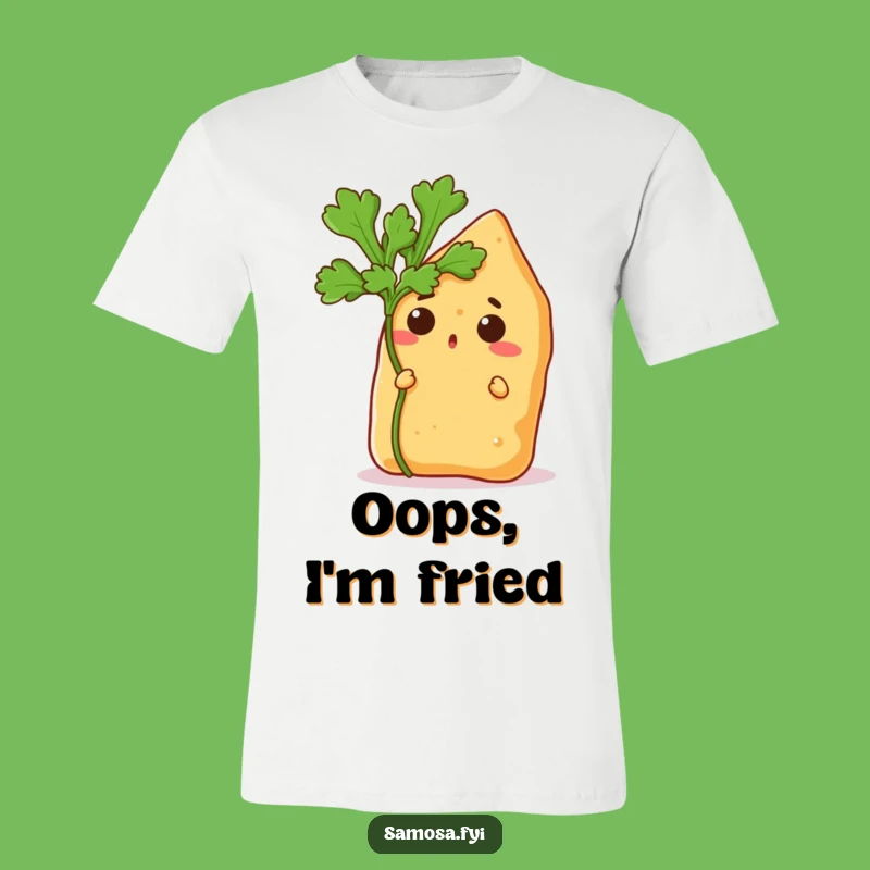 Funny Samosa Peeking T-Shirt - Hilarious Snack Surprise Tee for Foodie Gift