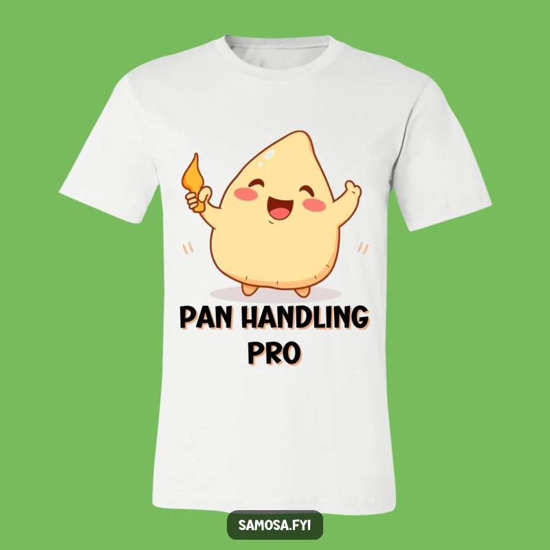 Funny Happy Samosa Frying Pan T-Shirt: Hilarious Chef Apparel for Foodies