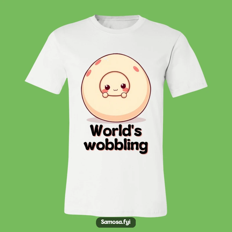 Funny Samosa Peeking T-Shirt - Wobbly Ball Snack Apparel Funny Gift