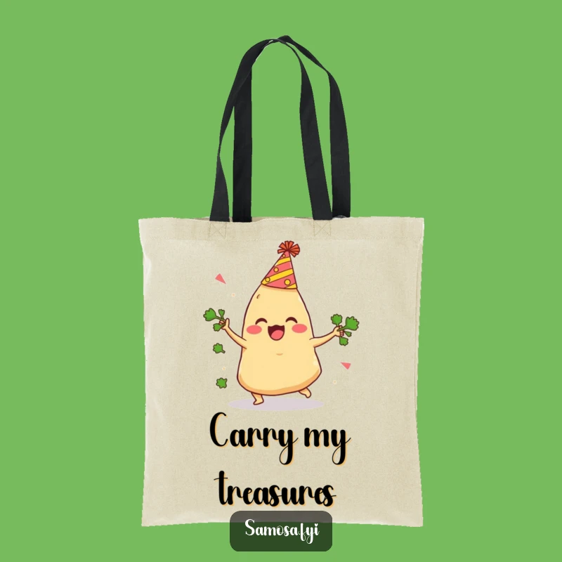 Funny Samosa Shopping Tote: A Hilarious Gift for Snack Enthusiasts!