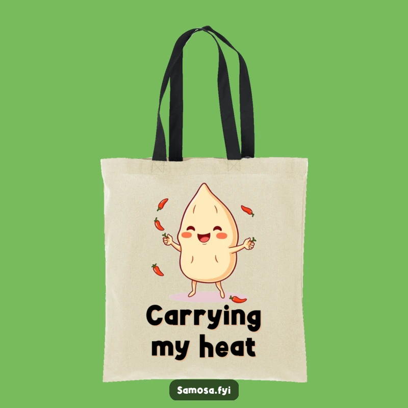 Funny Samosa Chili Pepper Juggling Tote Bag - Carry Your Laughs in Style!