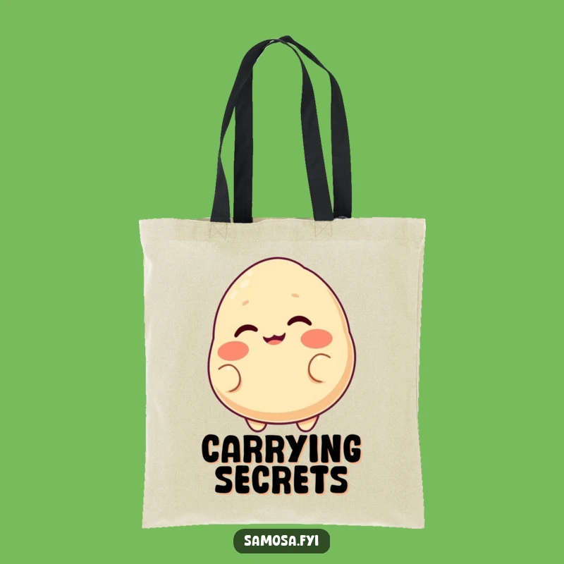 Funny Samosa Winking Tote Bag: Carry Your Charm, Ideal Funny Gift