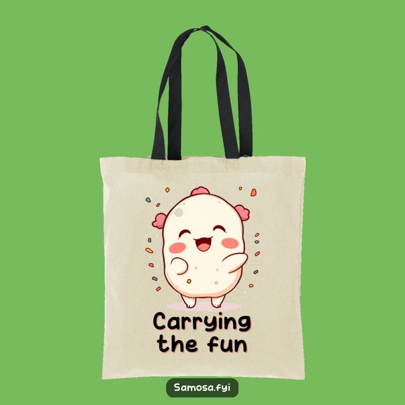 Funny Samosa Confetti Tote Bag: Carry the Party, Perfect Gift