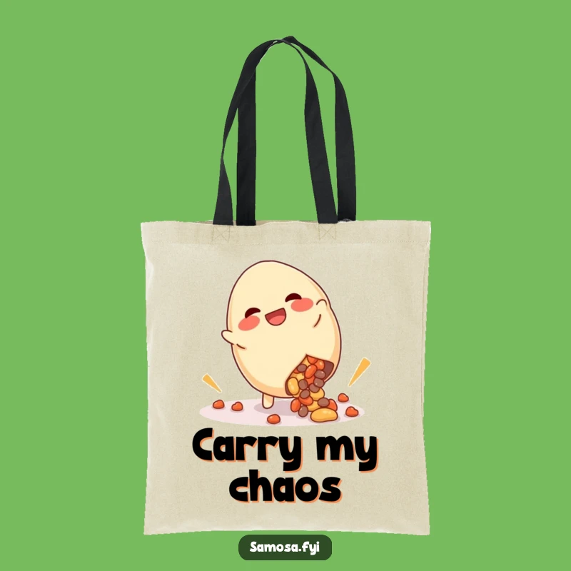 Funny Giggling Samosa Cartwheel Tote Bag: Carry Your Fun, Great Everyday Gift