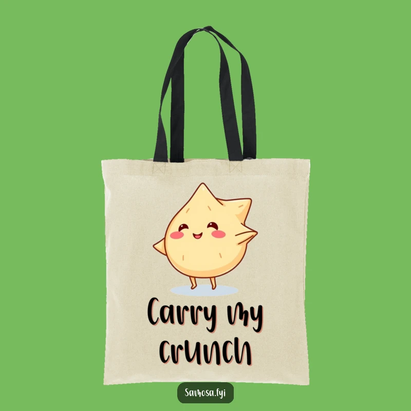Funny Samosa Cartwheel Tote Bag: Carry Your Laughs with a Snack