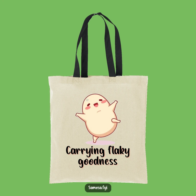 Funny Samosa Cartwheel Tote Bag: Spacious and Hilarious Snack Shopping Accessory
