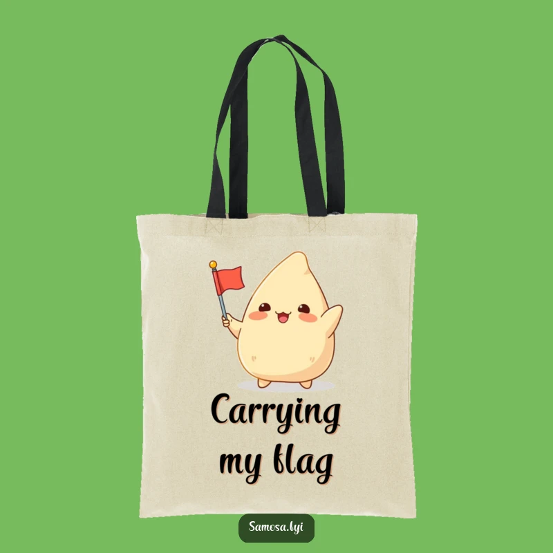 Funny Samosa Flag Tote Bag: Carry Your Enthusiasm Everywhere