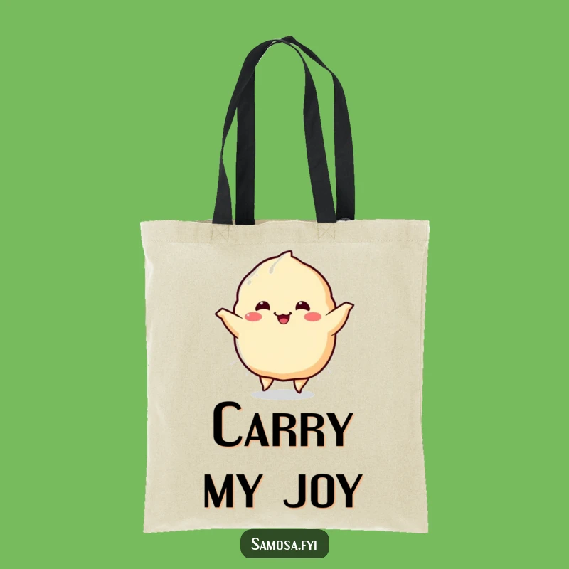 Funny Samosa Happy Dance Tote Bag: Carry Your Snacks and Smiles!