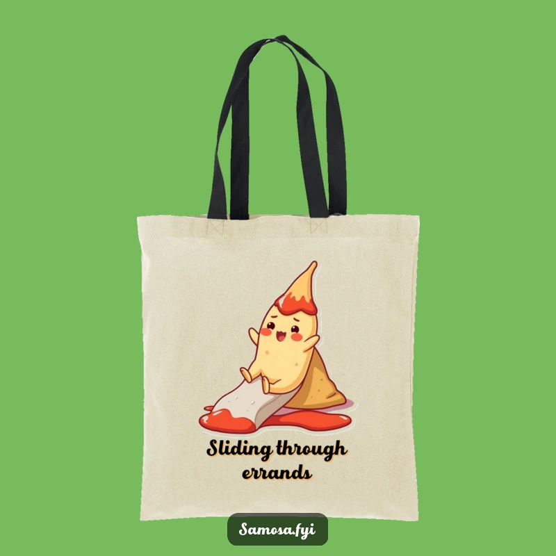 Funny Samosa Ketchup Slide Tote Bag - Carry Your Fun On-the-Go!