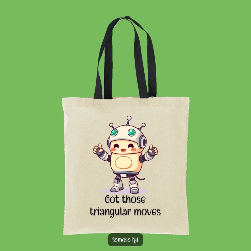 Funny Samosa Robot Dance Tote Bag: A Hilarious Snack Gift for Dancing Food Lovers