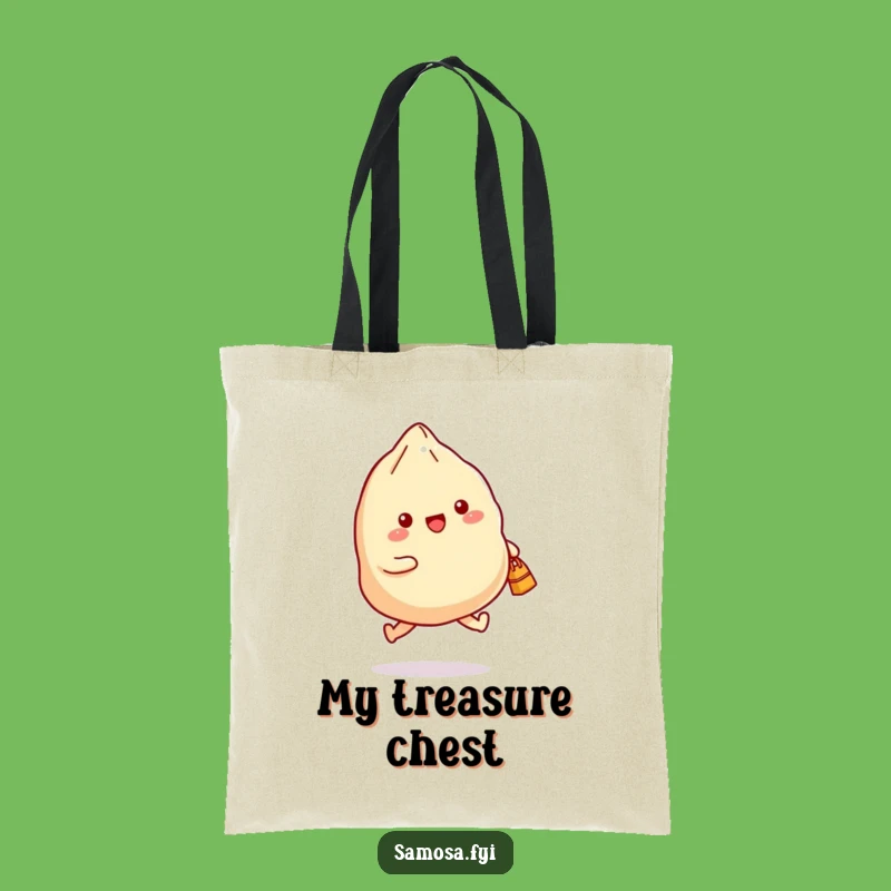 Funny Samosa Tote Bag: Joyful Skipping Accessory, Perfect Humorous Gift