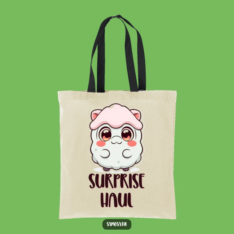 Funny Surprised Samosa Tote Bag: Carry Your Shock with Snack-tastic Style!